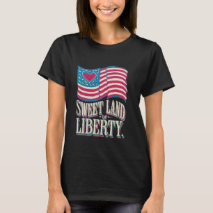 Camiseta Doce Terra dos Corações Patrióticos Design
