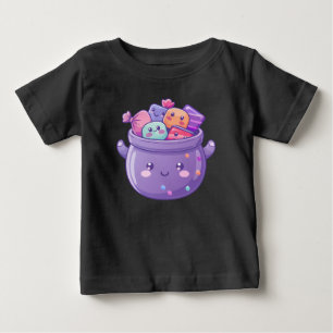 Camiseta Doce Tratamentos Kawaii Cauldron Bebê Topo