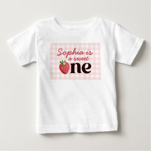 Camiseta Doce Um Morango 1º Aniversário