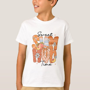 Camiseta Doce Verão Vibrações Peachy Coquette Laço Praia Fé