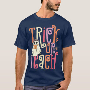 Camiseta Docente De Halloween Ou Ensino Ensino Ensino Fanta