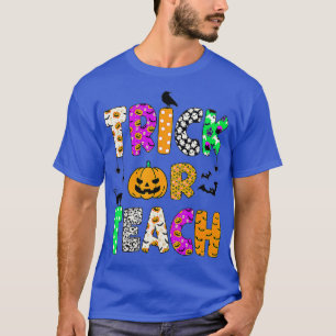 Camiseta Docente Ou Professora De Ensino De Halloween Camis