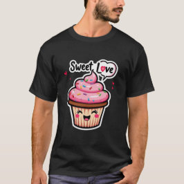 Camiseta Doces ameaças: roupa de Cupcake de amor do Namorad