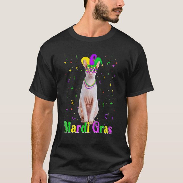 Camiseta Doces Animais de Estimação Gato Cornish Rex Carnav (Frente)