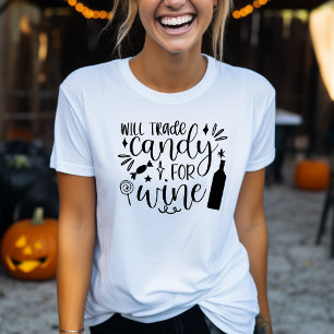 Camiseta Doces comerciais para Dia de as Bruxas engraçado d