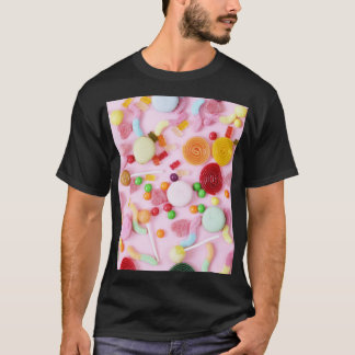 Camiseta Doces cor-de-rosa