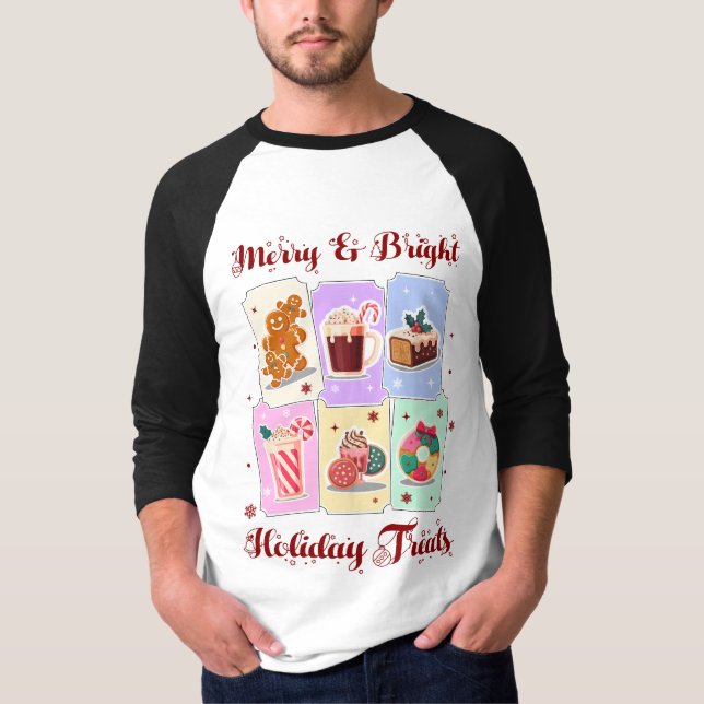 Camiseta Doces de Férias Alegres e Brilhantes Natal Sobreme (Frente)