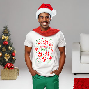 Camiseta Doces de hortelã-pimenta de Natal