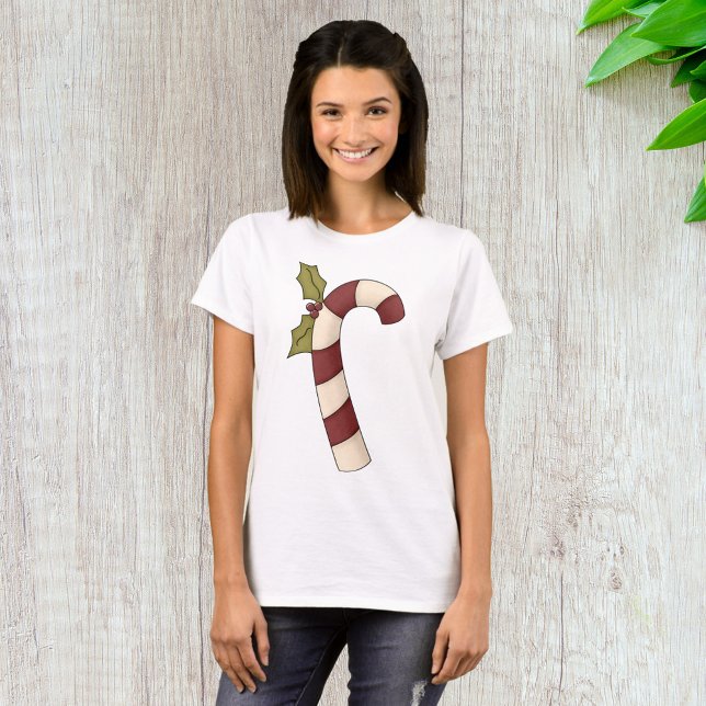 Camiseta Doces decorados de canas de Natal doce (Criador carregado)