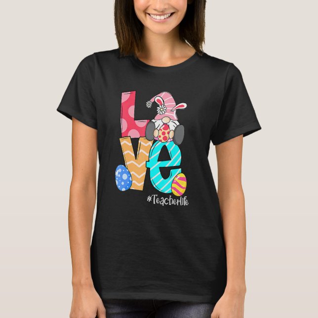 Camiseta Doces do Dia da Páscoa dos Gnomos de Amor Bonito I (Frente)