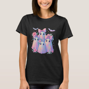 Camiseta Doces Fantasmas Coquette Pastel Rosas Flores