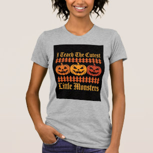 Camiseta Doces ou Travessuras de Halloween Pequenos Monstro