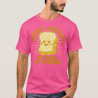 Camiseta Doces Sonhos Gritados Humor de Queijo Dizendo Gráf