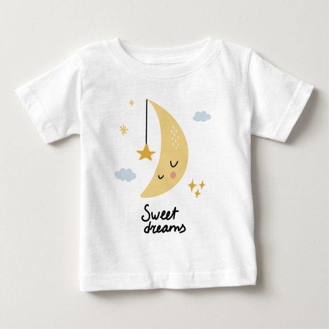 Camiseta Doces Sonhos Lua e Estrelas (Frente)
