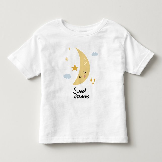 Camiseta Doces Sonhos Lua e Estrelas (Frente)