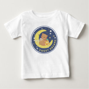 Camiseta Doces sonhos: Urso de Teddy e Ilustração de Mel