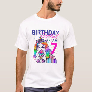 Camiseta Docinho de aniversário de criança (Tema Unicórn de
