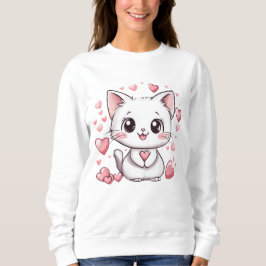 Camiseta Docinho de Cartoon de Gato Adorável com Design de