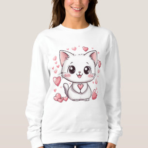 Camiseta Docinho de Cartoon de Gato Adorável com Design de