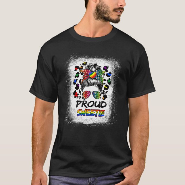 Camiseta Docinho Lgbtq Orgulho Mês M do Leopardo Branqueado (Frente)