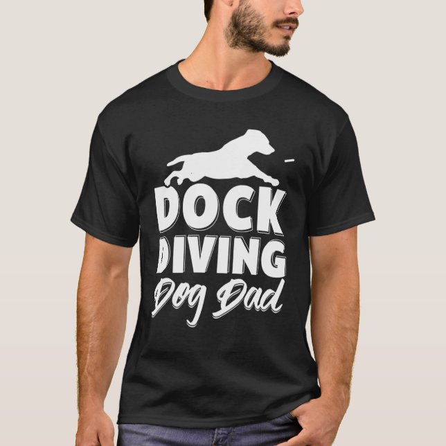 Camiseta Dock Diving Dog Diving Jumping Trainer love dock   (Frente)