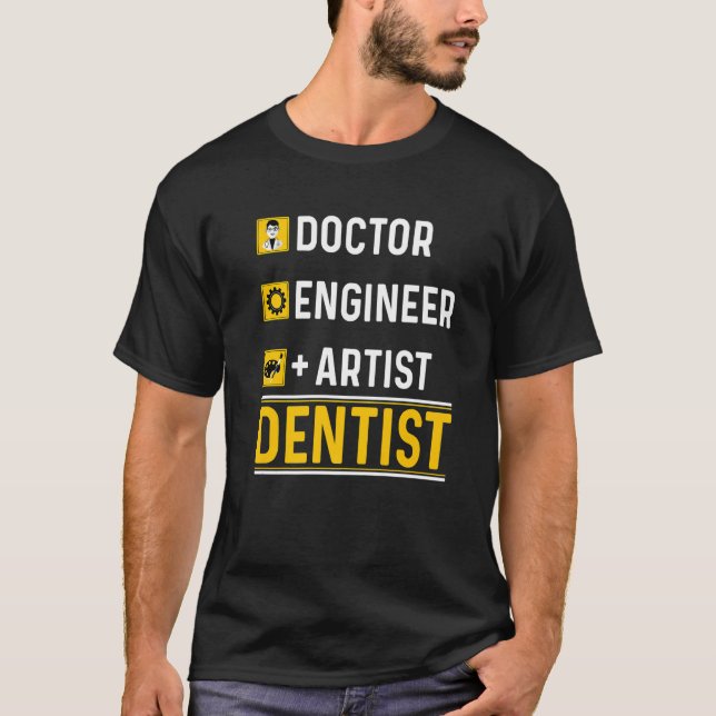 Camiseta Doctor Engineer Artist Dentist   Oral Dental Surge (Frente)
