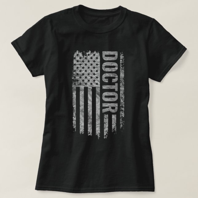 Camiseta Doctor USA Flag Distressed design (Frente do Design)