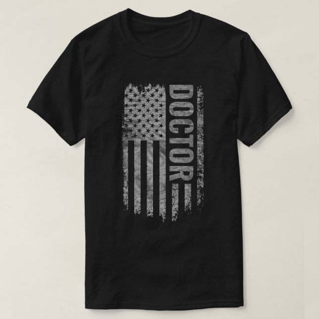 Camiseta Doctor USA Flag Distressed design (Frente do Design)