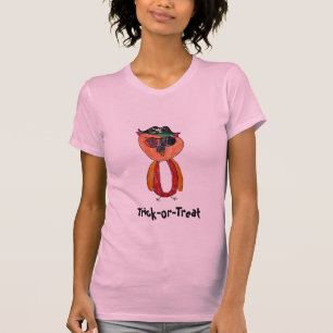 Camiseta Doçura ou travessura com buzina da buzina a coruj