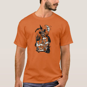 Camiseta Doçura ou travessura da bruxa do Dia das Bruxas d