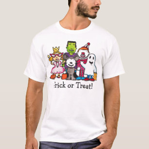 Camiseta Doçura ou travessura w/Skull no chapéu