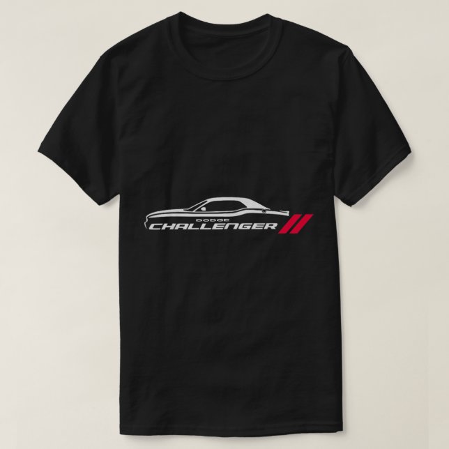 Camiseta Dodge Challenger Musculus Carro Americano Bandeira (Frente do Design)