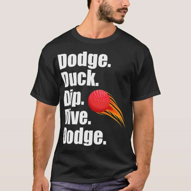 Camiseta Dodge Duck Dip Dive Dodge Funny Dodgeball labrador (Frente)