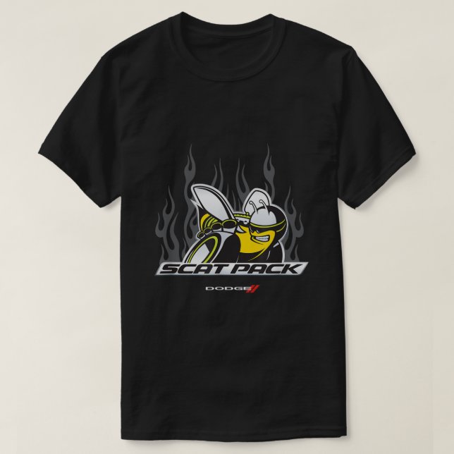 Camiseta Dodge Scat Pack Flames  (Frente do Design)