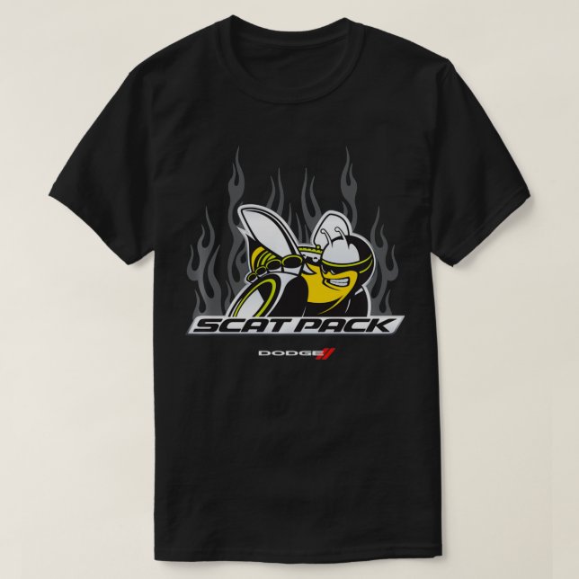 Camiseta Dodge Scat Pack Flames  (Frente do Design)