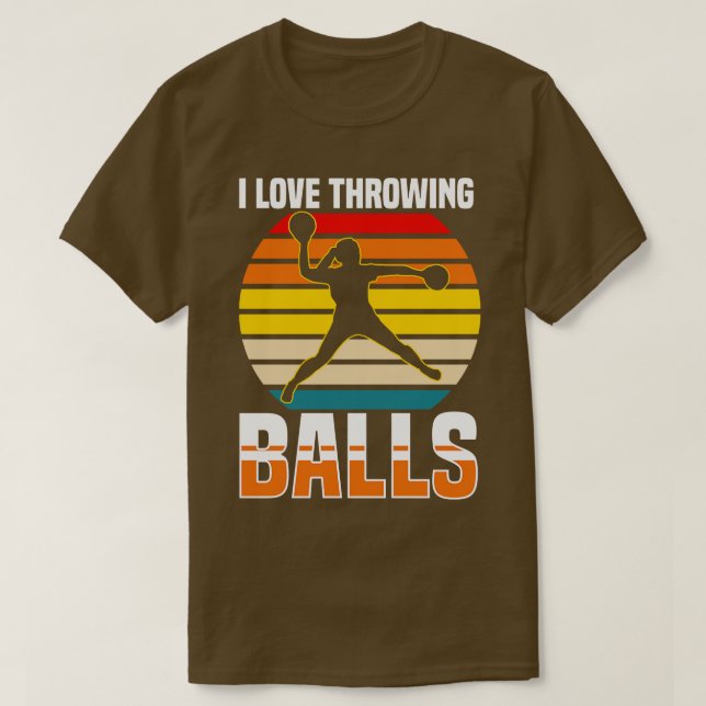 Camiseta Dodgeball Eu Adoro Jogar Bolas (Frente do Design)