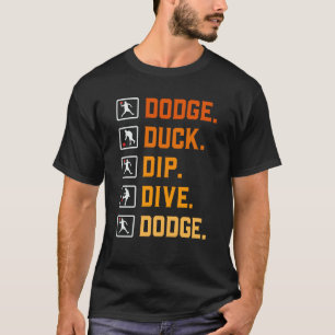 Camiseta Dodgeball Jogos de Bola Mergulhar Pato Esquivar Pa