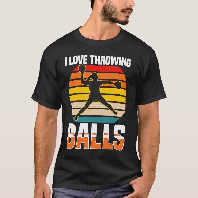 Camiseta Dodgeball Quote I Love Throwing Balls Dodgeball (Frente)