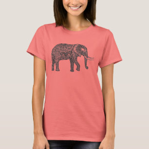 Camiseta Dodle Elefante Fantasia Estilizada