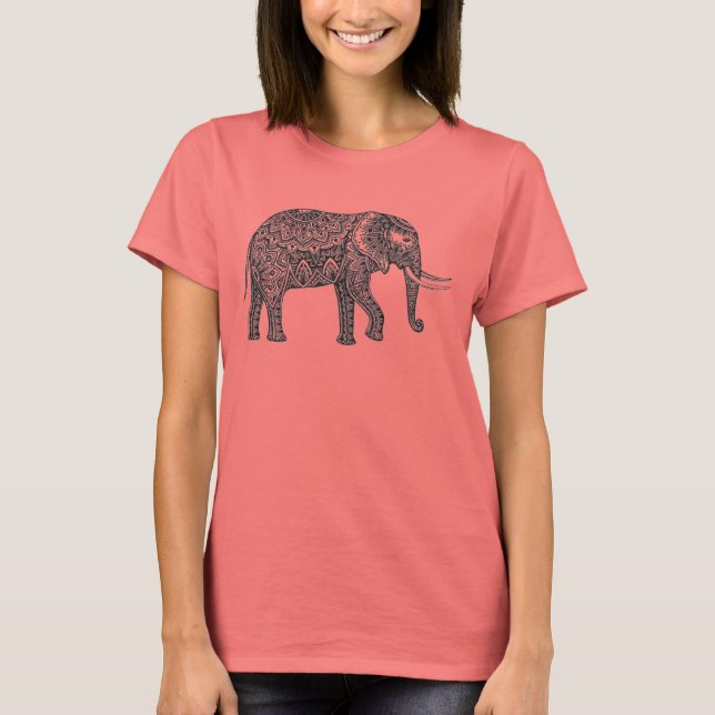 Camiseta Dodle Elefante Fantasia Estilizada (Frente)