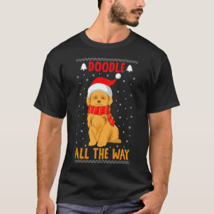 Camiseta Dodle Por Todo O Caminho Engraçado Goldendoodle Sa