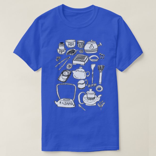 Camiseta Dodles de chá chineses (Frente do Design)