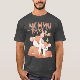 Camiseta Doe Deer and Fawn Mamãe me ama