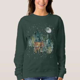 Camiseta Doe Fawn Deer Forest Festa de Lua Cheia Natal