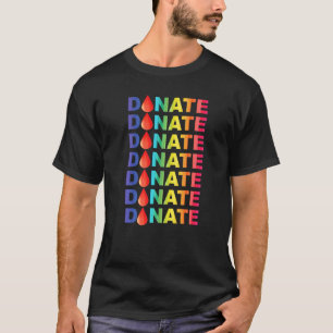 Camiseta Doe Sangue Doação de Sangue Colorido Doe