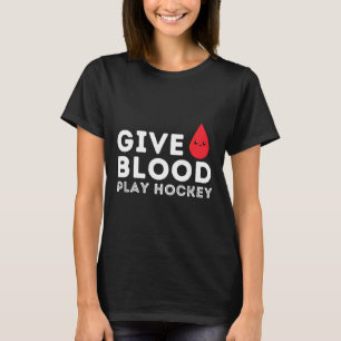 Camiseta Doe Sangue Jogue Hóquei - Jogador de Hóquei no Gel