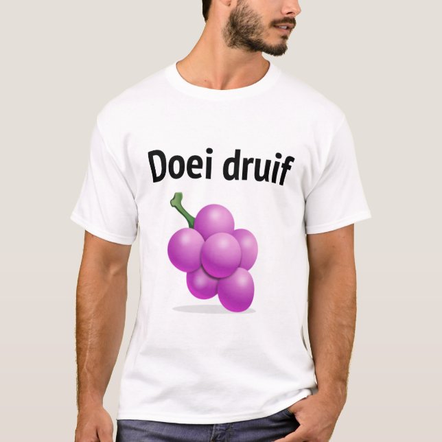 Camiseta Doei druif (oma geprankt voor YouTube!) (Frente)