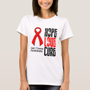 Camiseta Doença cardíaca da cura v2 do amor da esperança