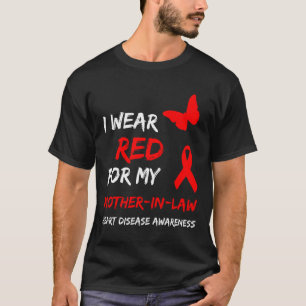 Camiseta Doença Cardíaca Eu Uso Vermelho Para Fita Da Minha