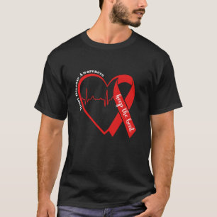 Camiseta Doença Cardíaca Sensibilização para a Sensibilidad